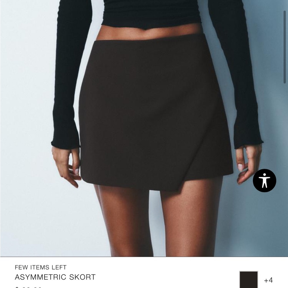 Zara asymmetrical skort L